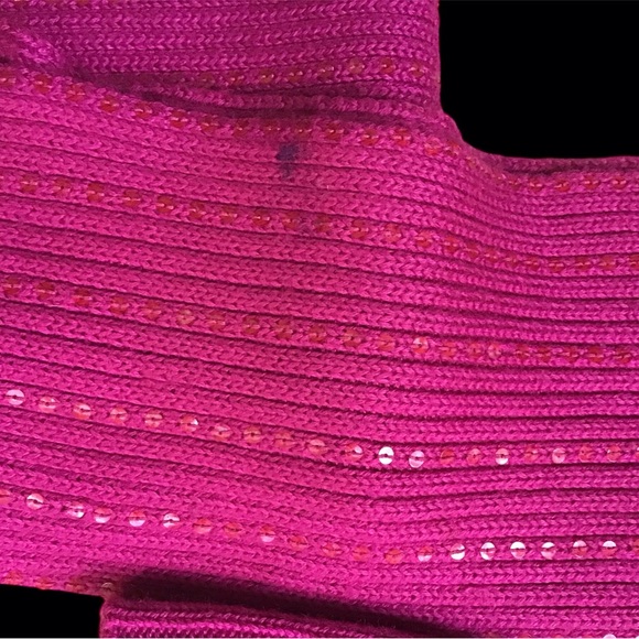 Pink sequined hat and scarf set - Picture 7 of 9